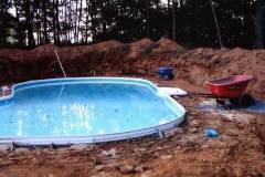 Retaining Wall built around Swimming Pool