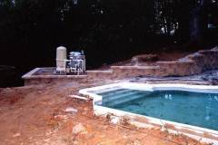 Retaining Wall built around Swimming Pool