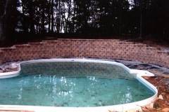 Retaining Wall built around Swimming Pool