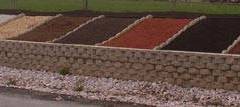 Commercial Retaining Wall on Display at All Landscape Supply