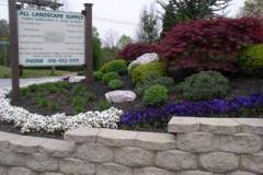 Commercial Retaining Wall on Display at All Landscape Supply