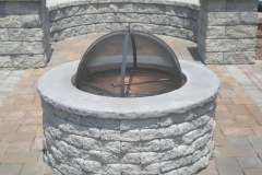 Stone Firepit in Outdoor Showroom Carroll County Maryland