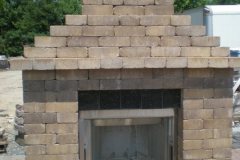 Stone Fireplace in Outdoor Showroom Carroll County Maryland