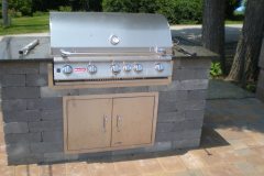 Stone Grill Surround in Outdoor Showroom Carroll County Maryland