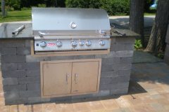 Stone Grill Surround in Outdoor Showroom Carroll County Maryland